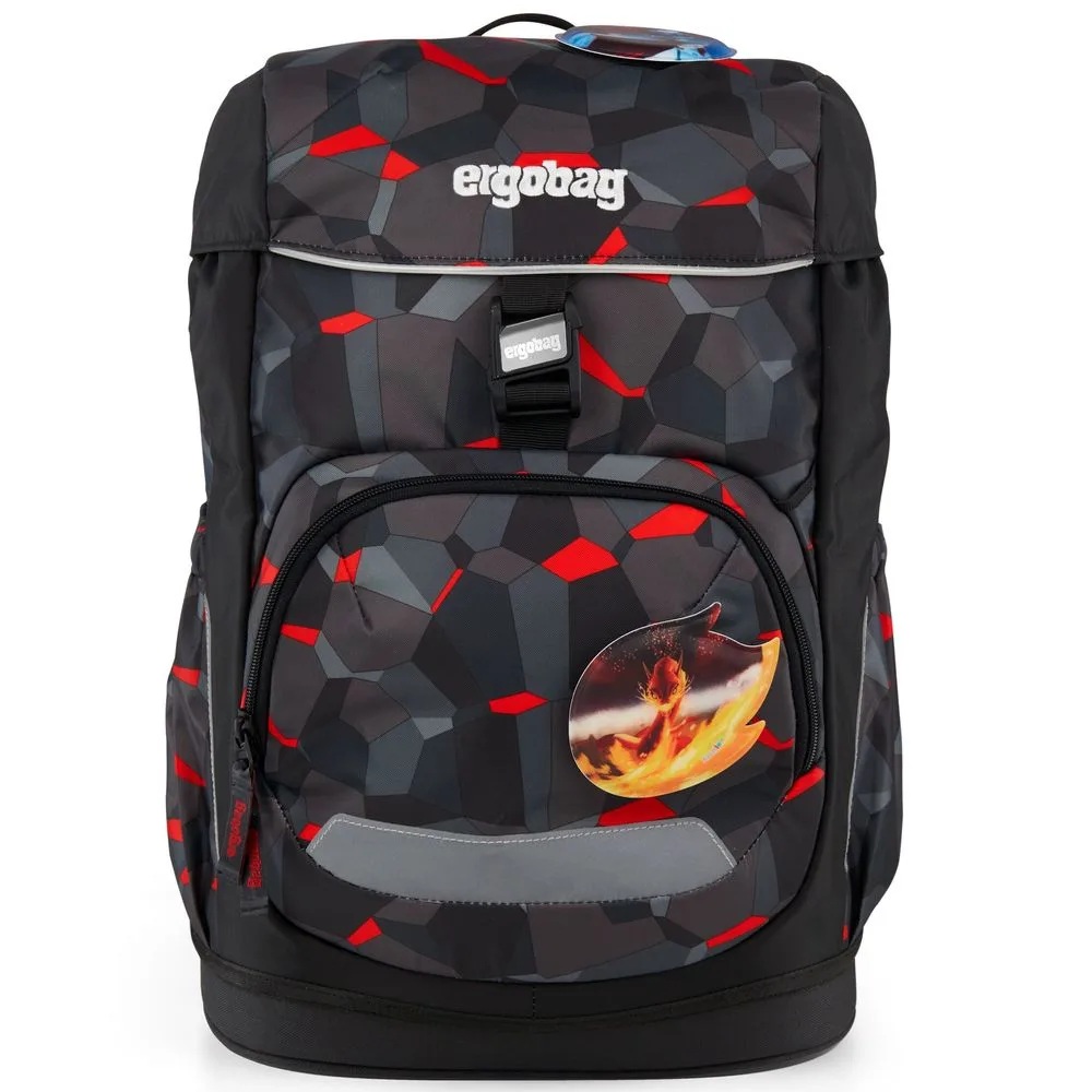 Ergobag Flex Zaino Scuola Ergonomico Grigio Rosso 23 Litri colore TaekBeardo - immagine 4