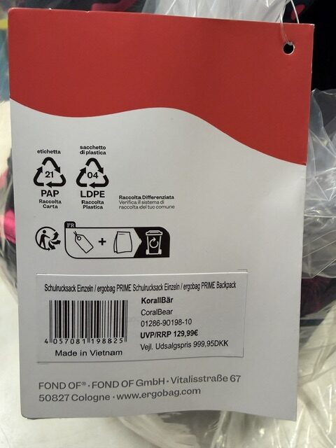 Ergobag zaino scuola 20 litri prime CoralBear - immagine 8