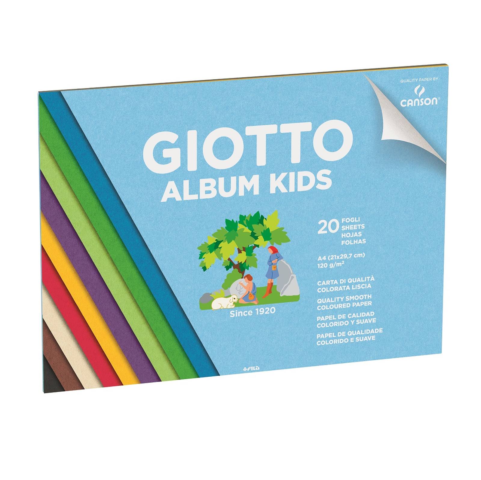 Album disegno Giotto KIDS formato A4 20 fogli 220 g/mq colore assortito