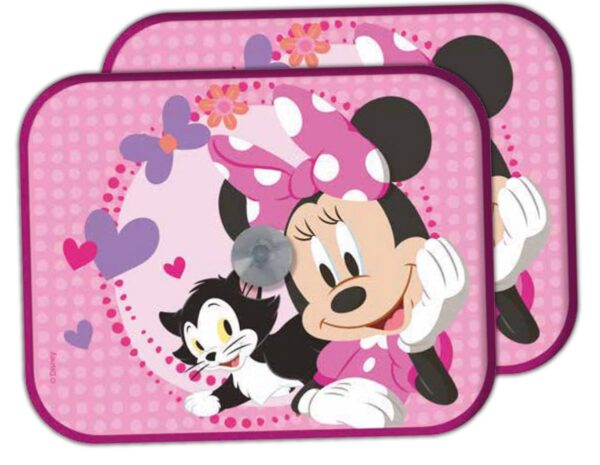 Parasole Per Auto Minnie Mouse - 2 Pezzi 44x35 Cm Per Finestrini | Fissaggio A Ventosa