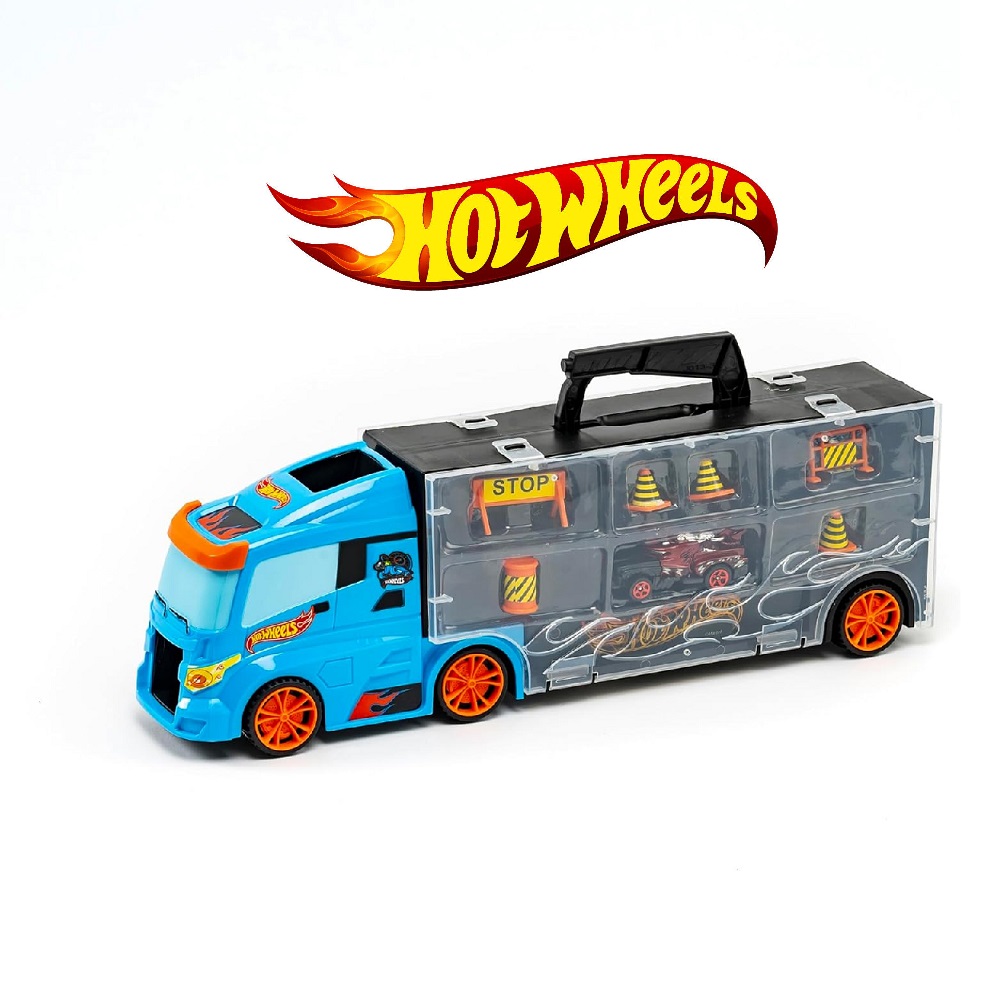 Hot Wheels camion transporter 40 cm bisarca con veicolo