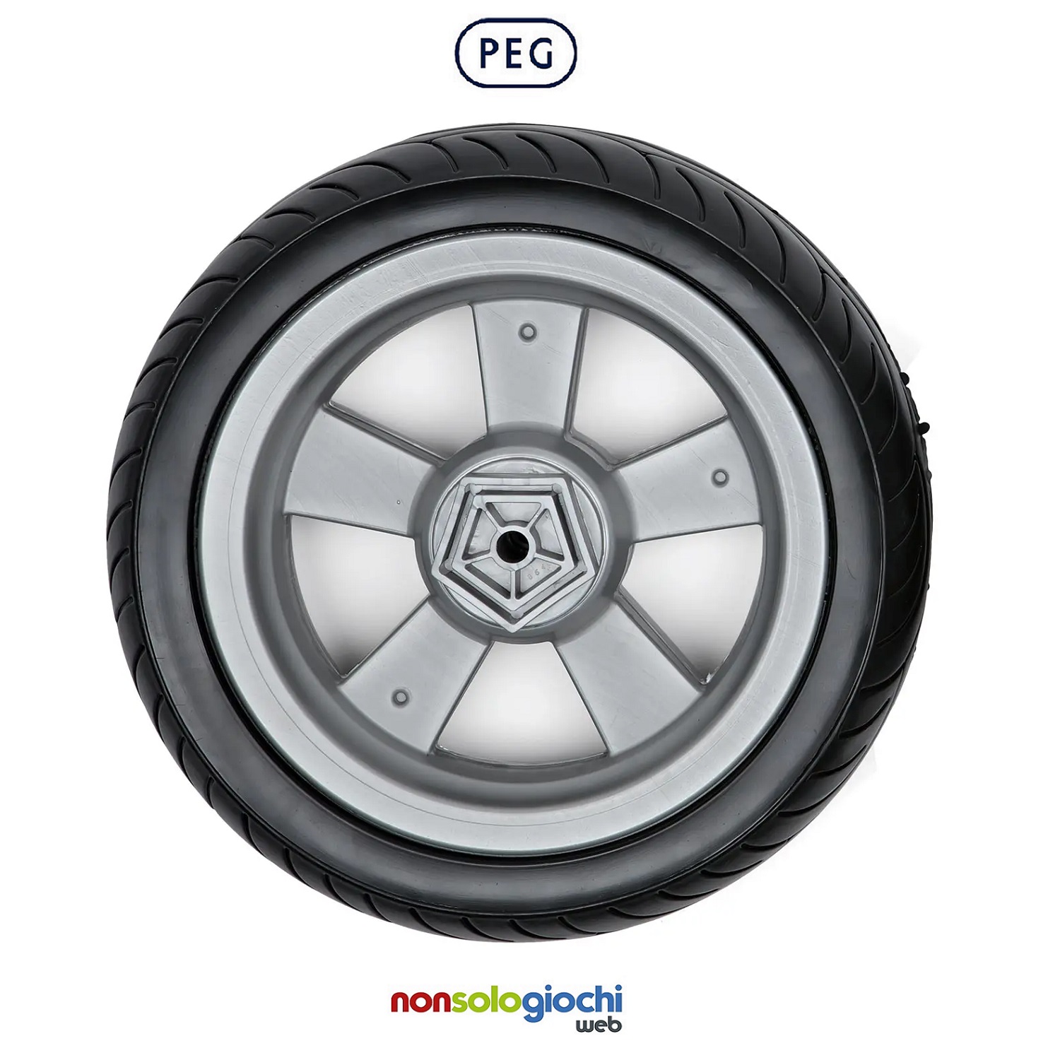 Ruota Posteriore Gommata Originale Peg Perego per Vespa Piaggio – Ricambio Ufficiale