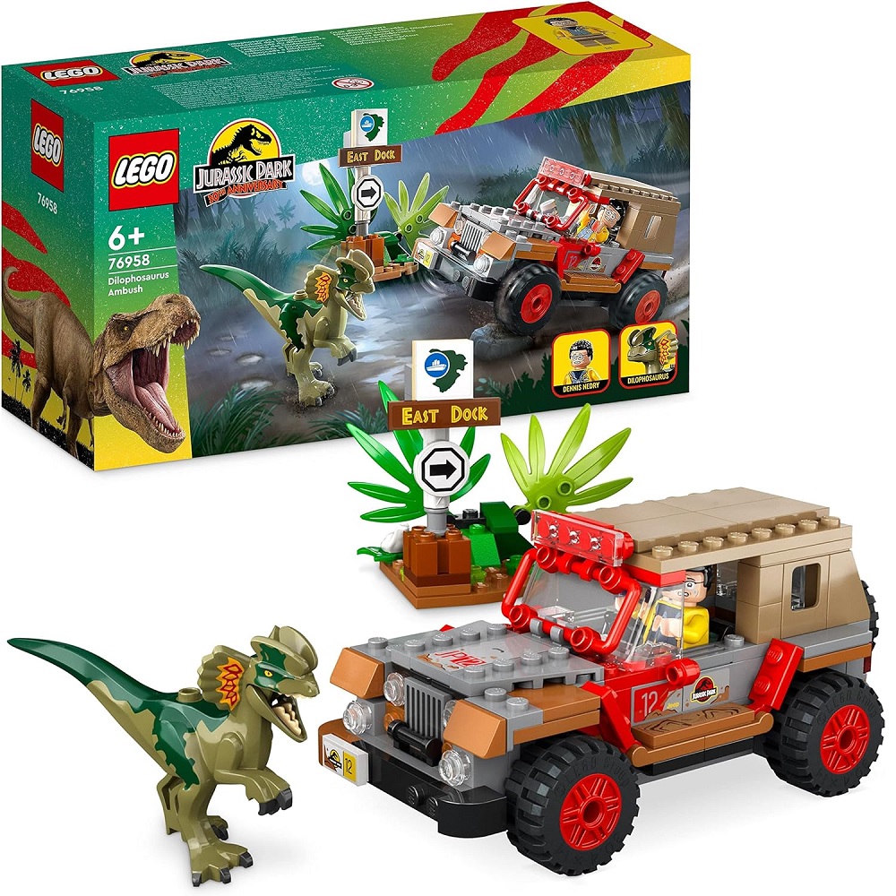 Lego Jurassic World L’agguato del Dilofosauro 76958