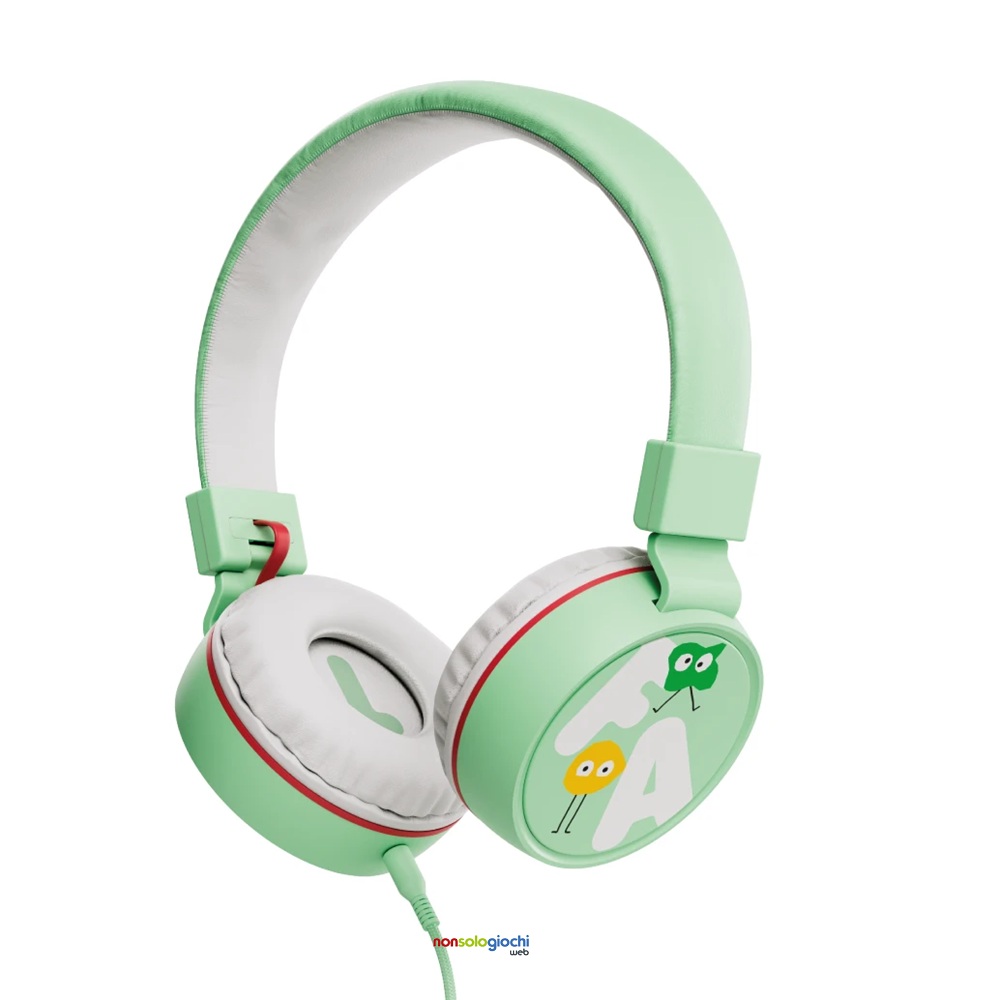 Faba raccontastorie Cuffie TumTum Green – Cuffie con Cavo Removibile per Bambini