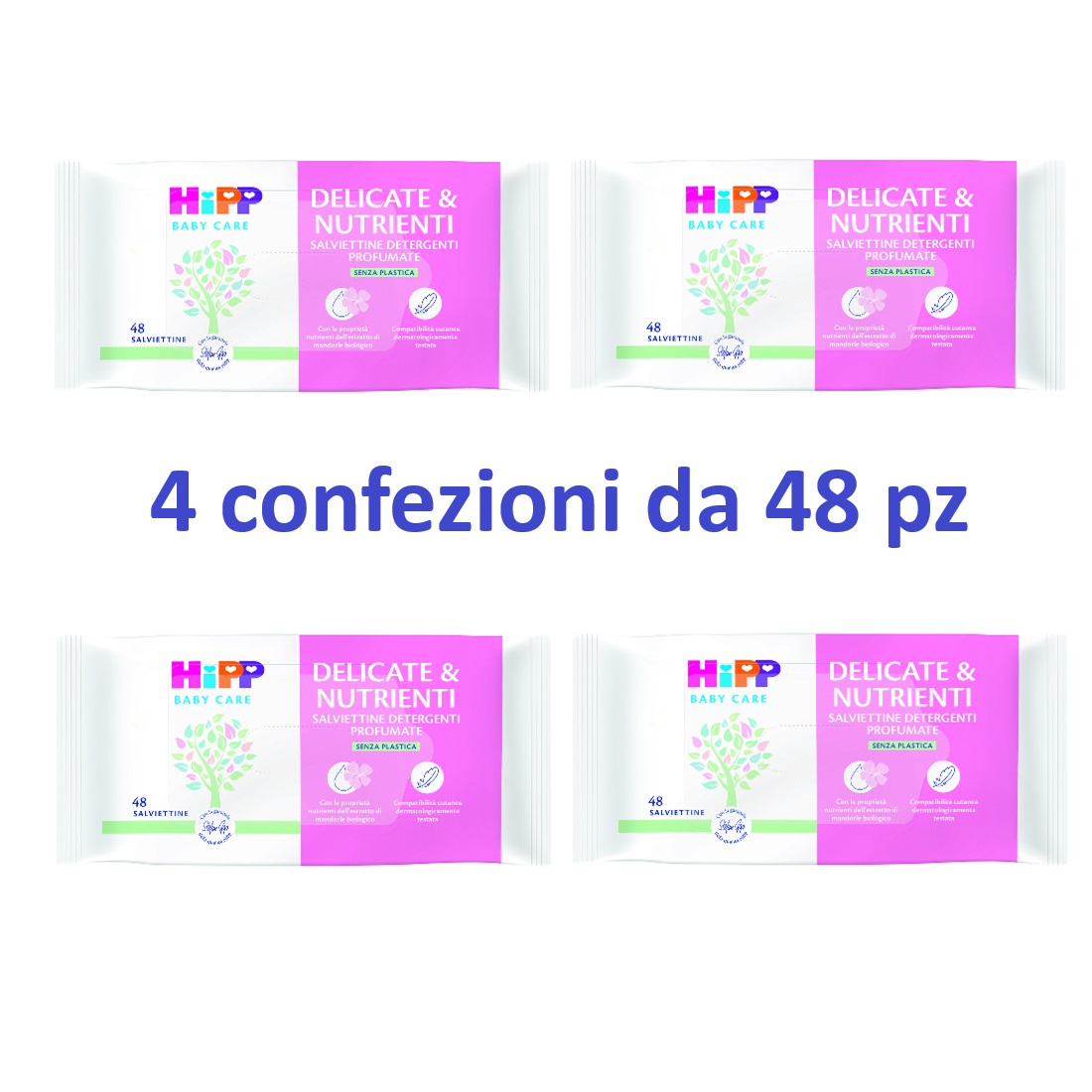 Hipp baby salviettine multipack 4x48 quadripack - immagine 2