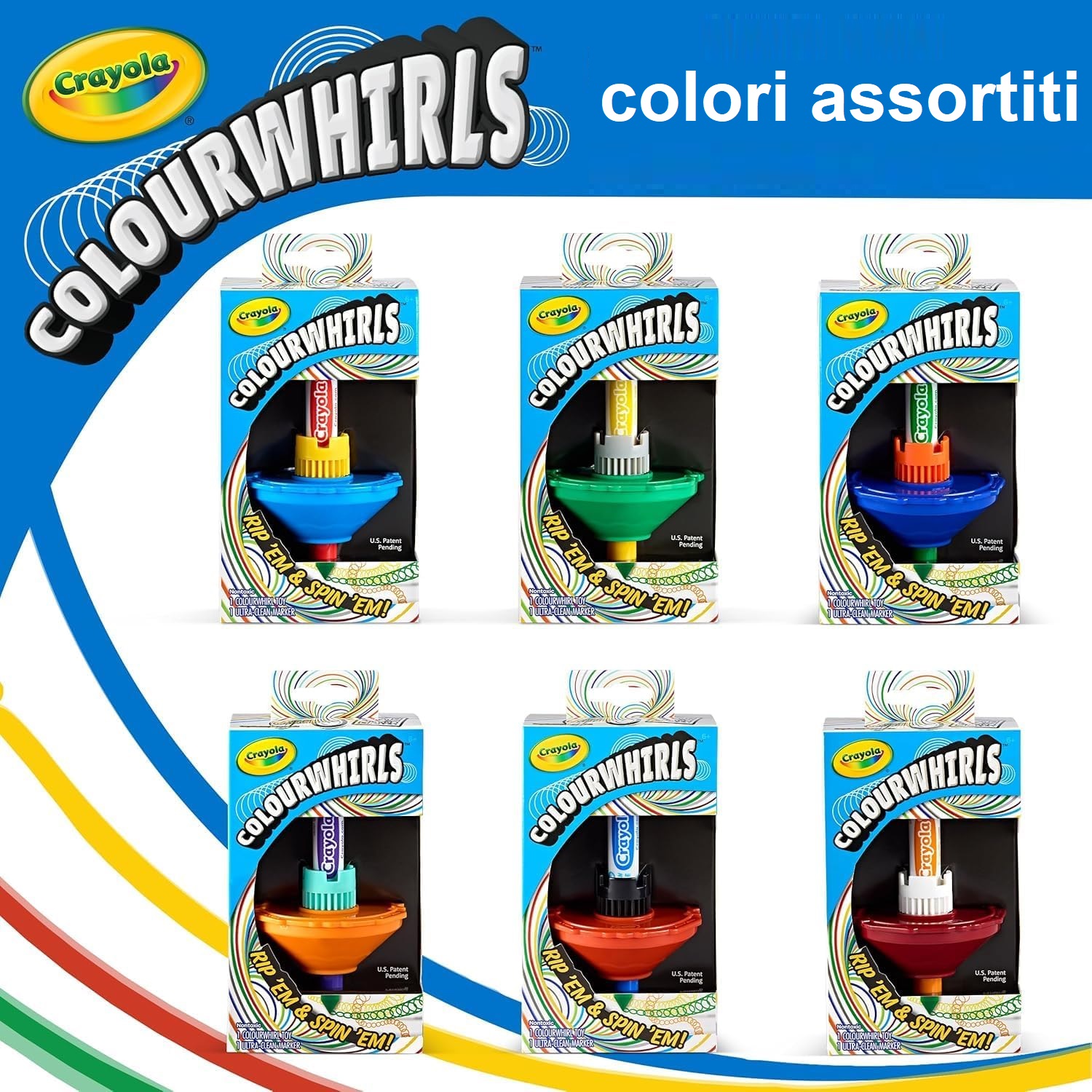 Colourwhirls Crayola trottola multicolore - immagine 2