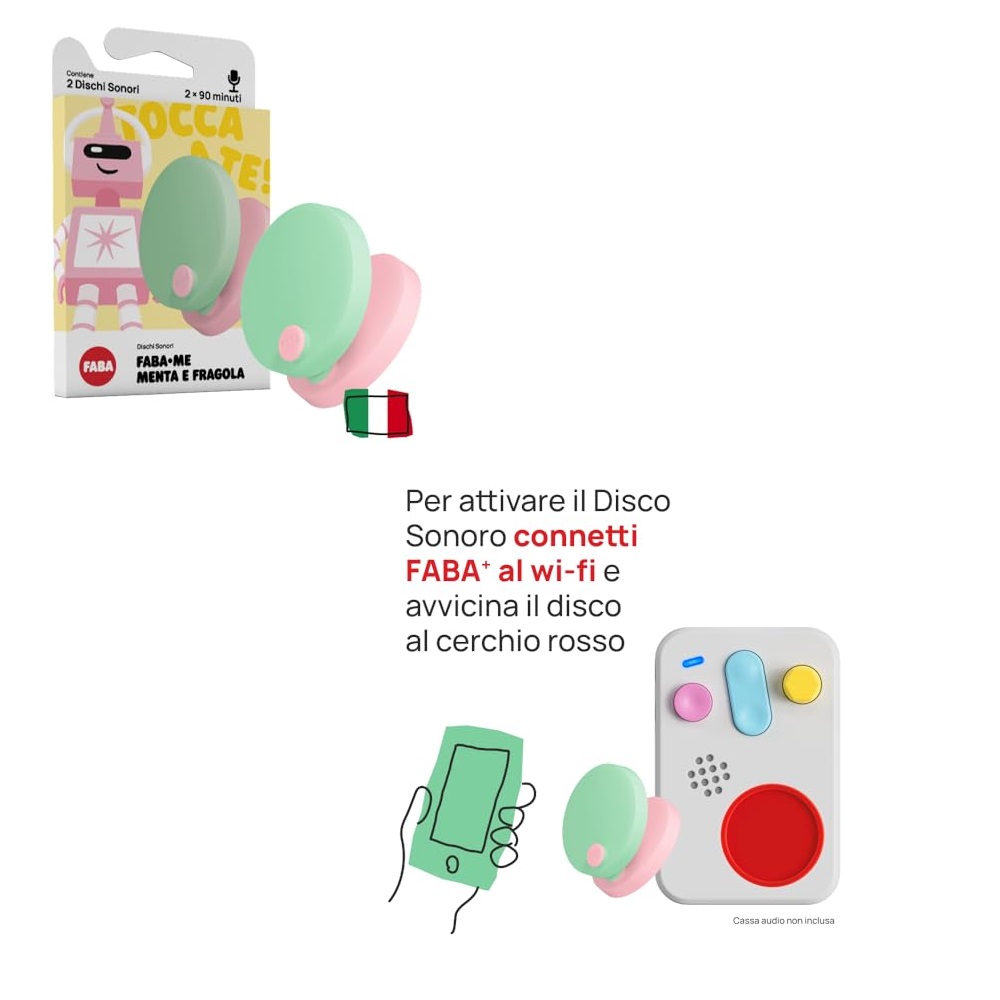 Faba raccontastorie fiaba raccontastorie Disco registrabile FABA.ME Menta Fragola - immagine 2