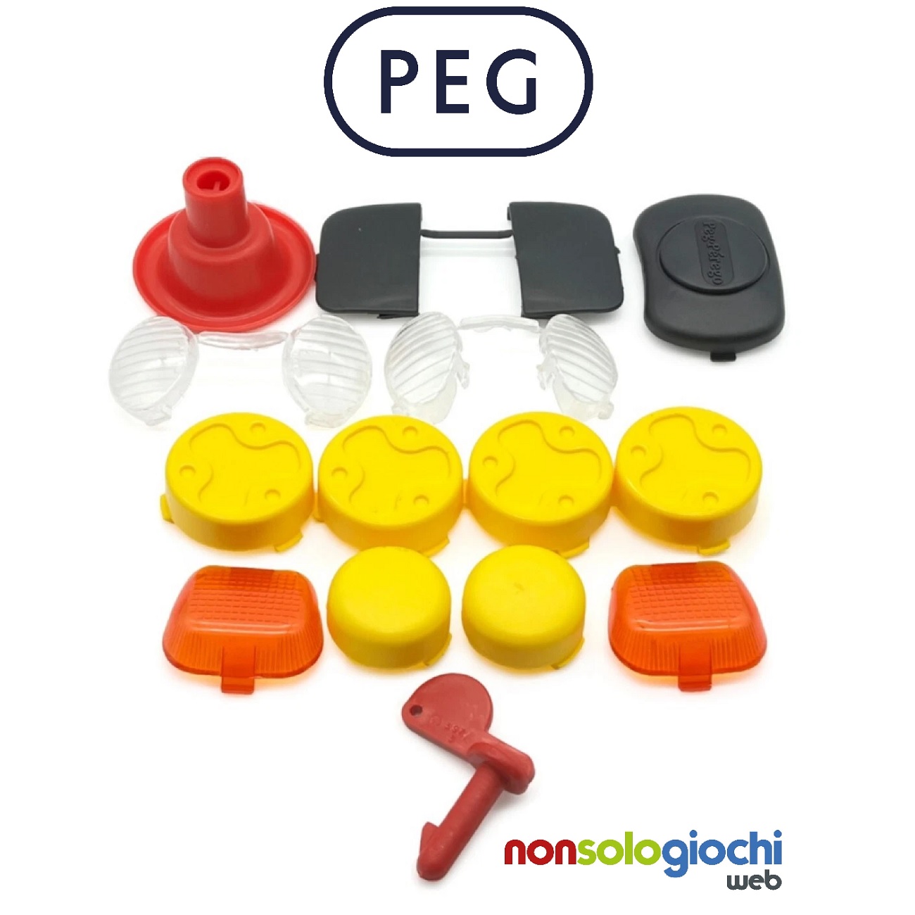 Set parti plastiche trattore elettrico John deere ground force - loader Peg Perego