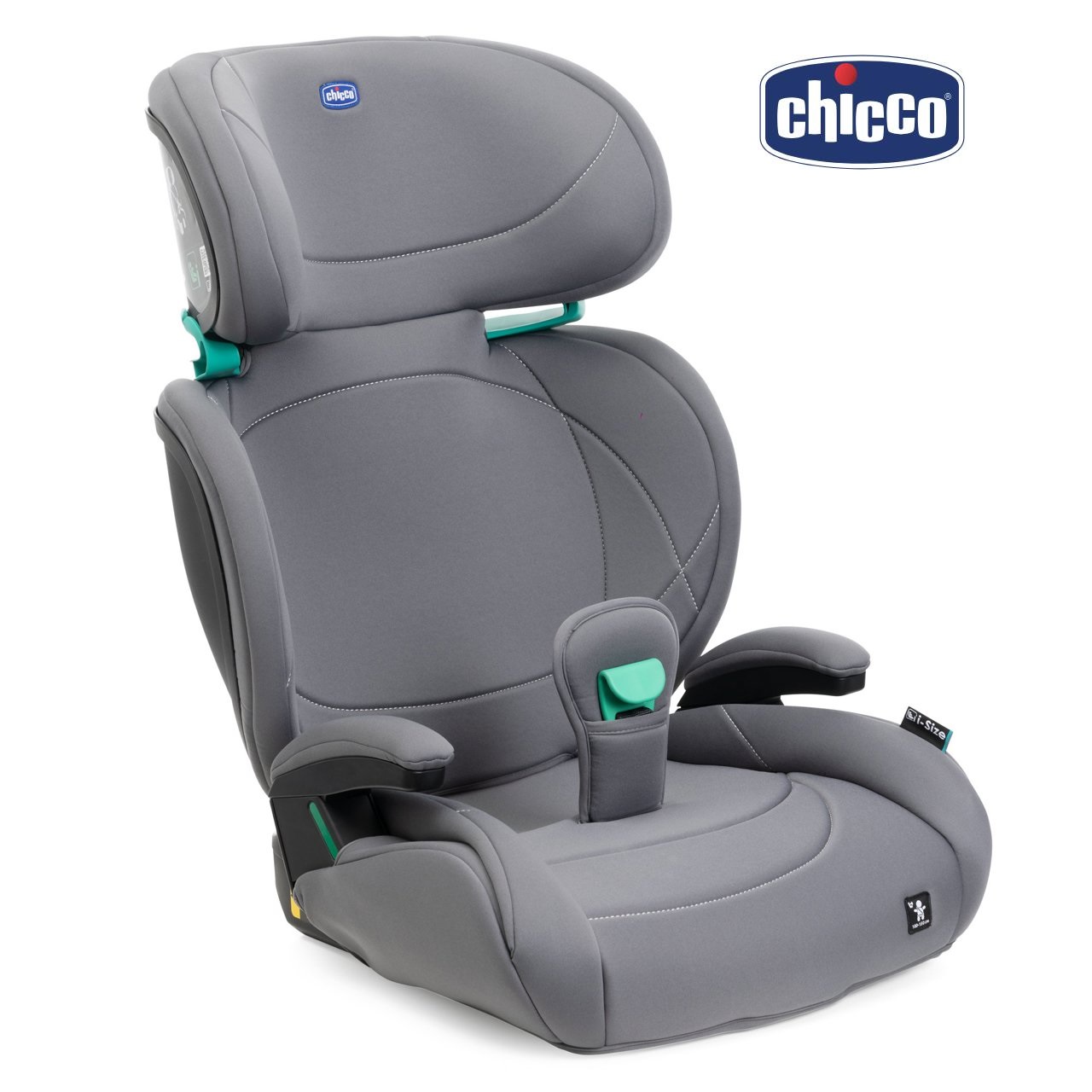 Seggiolino Auto Rialzo con Schienale Quizy Lite i-Size 100-150 cm colore Stone Grigio - Chicco