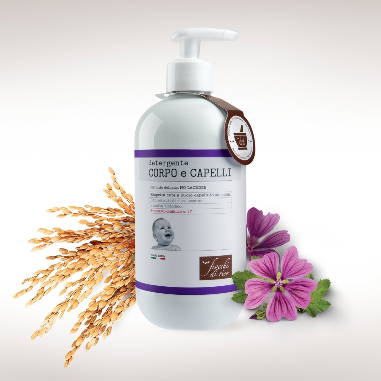 Fiocchi di riso detergente corpo capelli 400ml - immagine 2