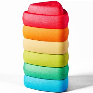 Nattou Blocky – Set di 6 blocchi impilabili per equilibrio e motricità