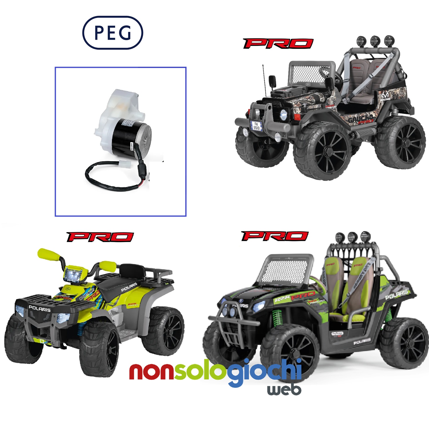 PEG PEREGO Motoriduttore Originale IRGI000034 ricambio per fuoristrada Linea PRO Peg Perego - immagine 5