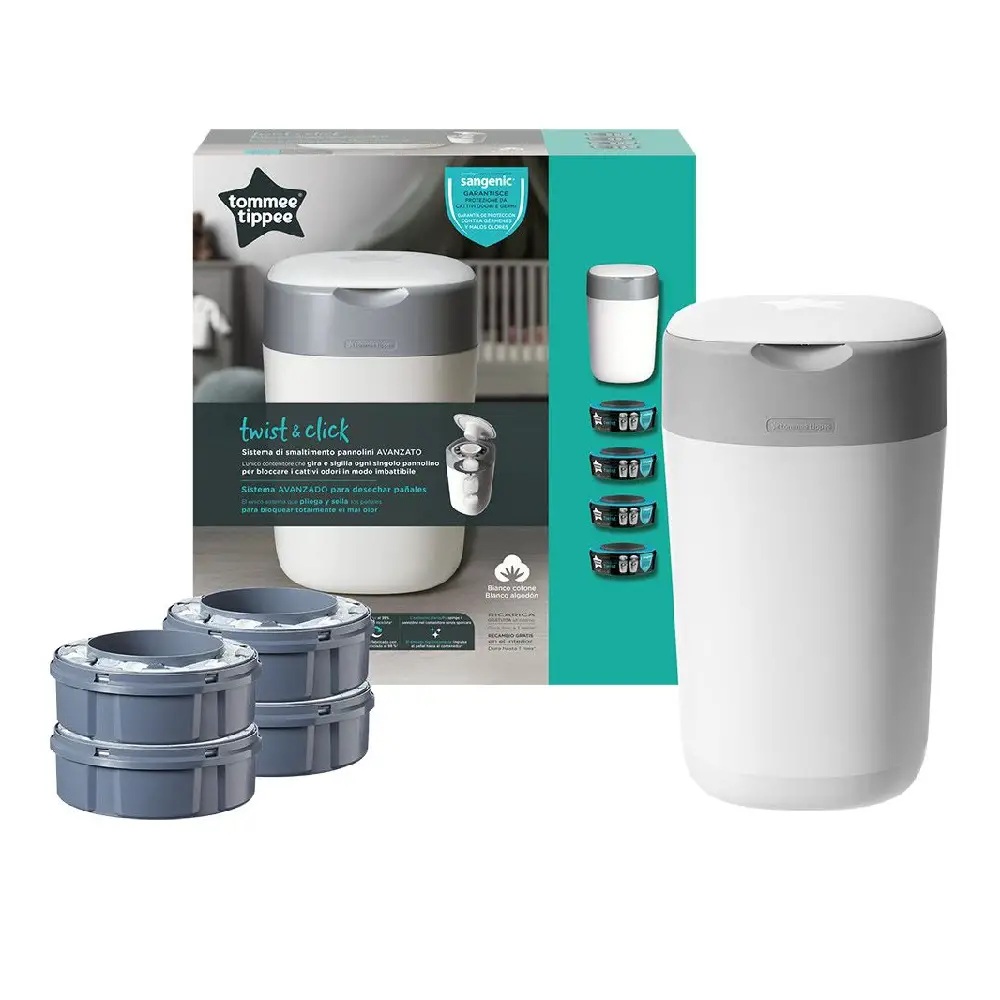 Tommee Tippee Sangenic Twist & Click Special Kit – Mangiapannolini con 4 Ricariche - immagine 2