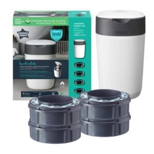 Tommee Tippee Sangenic Twist & Click Special Kit – Mangiapannolini con 4 Ricariche