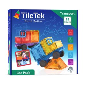 TileTek Car Set - Costruzioni magnetiche veicoli 28 pezzi
