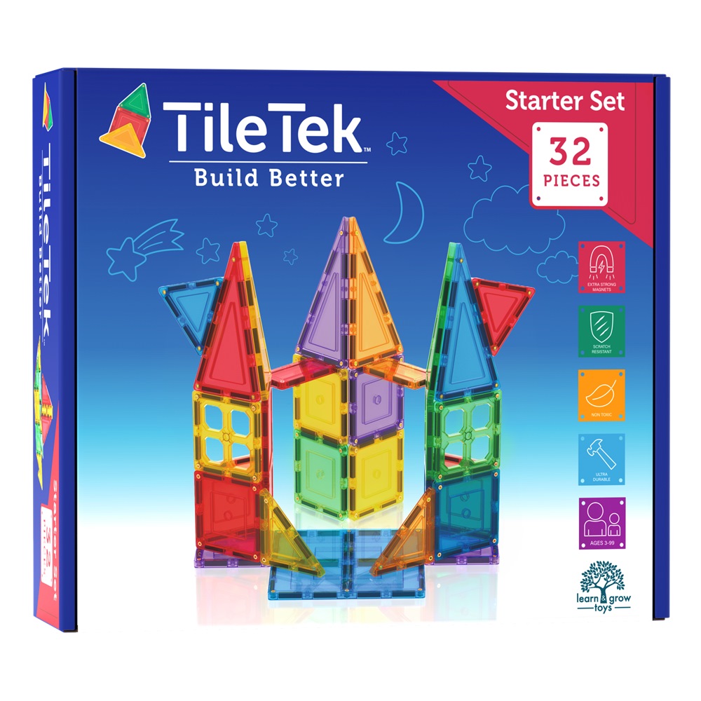 TileTek Starter Set da Costruzioni magnetiche 32 pezzi