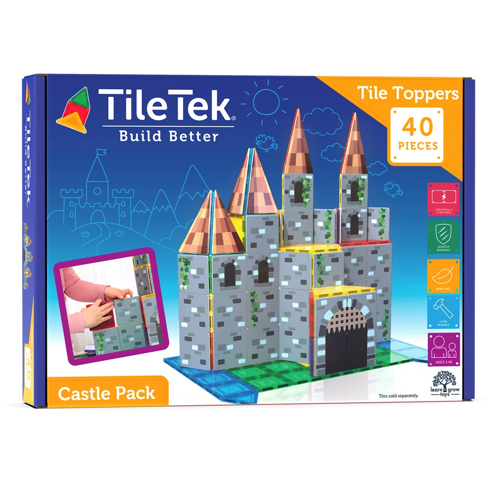 TileTek Tile Toppers Castle Pack - Accessori castello 40 pezzi