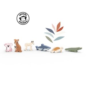 Speedy Monkey - Animali del Mondo - Oceania - in legno