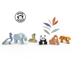 Speedy Monkey - Animali del Mondo - Asia - in legno