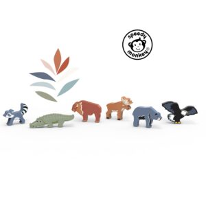 Speedy Monkey - Animali del Mondo - Nord America - in legno