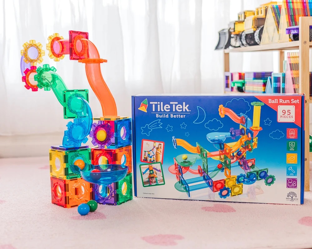 TileTek Ball Run - Pista per palline magnetica 95 pezzi - immagine 2